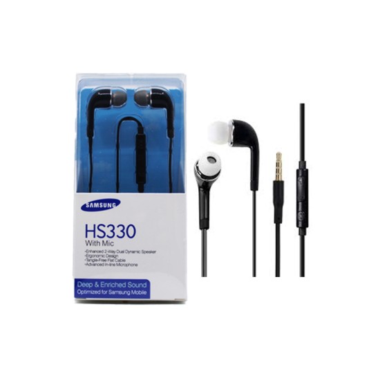 SAMSUNG EAR PHONES WITH MIC HS330 BLACK